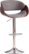 Стул барный Tetchair Lando (серый/орех/хром) -