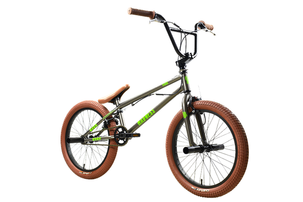 Велосипед STARK Madness BMX 2 2025 (графит/зеленый неон/песочный)