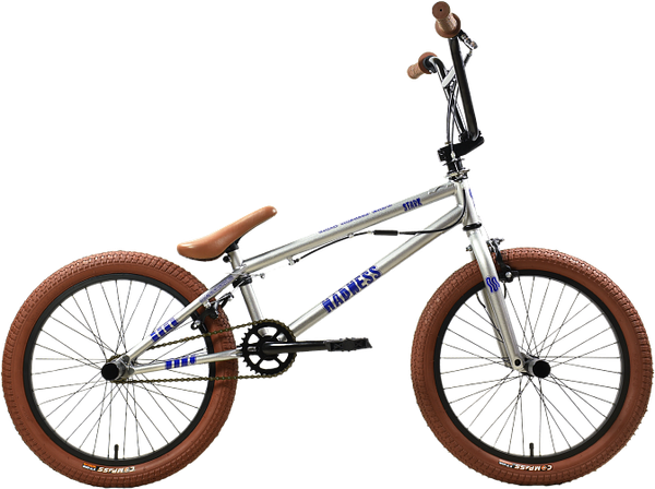 Велосипед STARK Madness BMX 2 2025 (серебристый/фиолетовый/песочный)