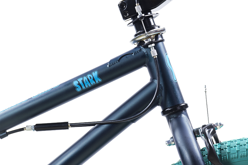 Велосипед STARK Madness BMX 2 2025 (темно-еловый матовый/голубой/голубой) — фото 3