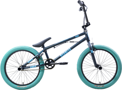 Велосипед STARK Madness BMX 2 2025 (темно-еловый матовый/голубой/голубой) - 