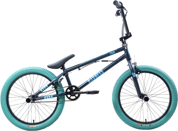 Велосипед STARK Madness BMX 2 2025 (темно-еловый матовый/голубой/голубой)