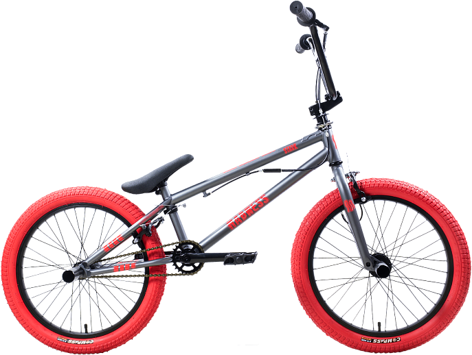Велосипед STARK Madness BMX 3 2025 (темно-серый матовый/красный/красный)