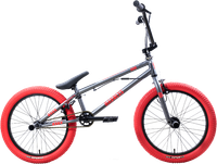 Велосипед STARK Madness BMX 3 2025 (темно-серый матовый/красный/красный, разобранный, в коробке) - 