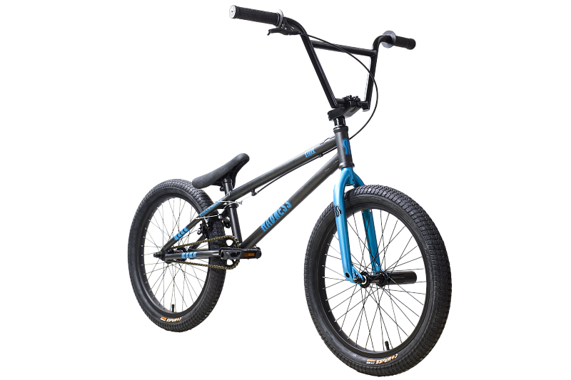 Велосипед STARK Madness BMX 4 2025 (графит матовый/синий металлик/черный, разобранный, в коробке) — фото 2