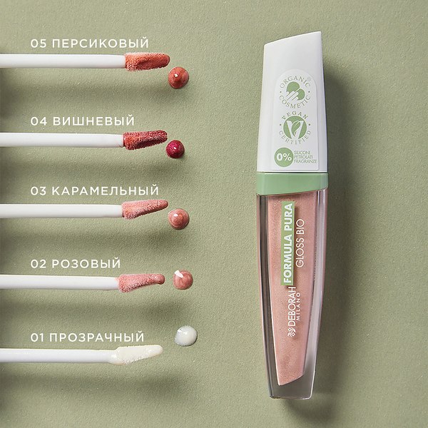 Блеск для губ Deborah Milano Formula Pura Gloss Bio тон 01