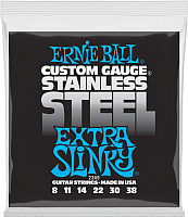 Струны для электрогитары Ernie Ball 2249 Stainless Steel Extra Slinky 08-38 - 