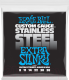 Миниатюра изображения товара Струны для электрогитары Ernie Ball 2249 Stainless Steel Extra Slinky 08-38