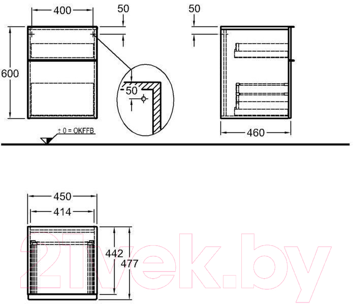 Тумба для ванной Keramag iCon 841047000