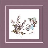 

Картина, Девочка с лейкой и цветами / РК-014