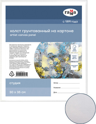 Холст для рисования ГАММА Студия 30x35см / 280818_05 (хлопок) - 