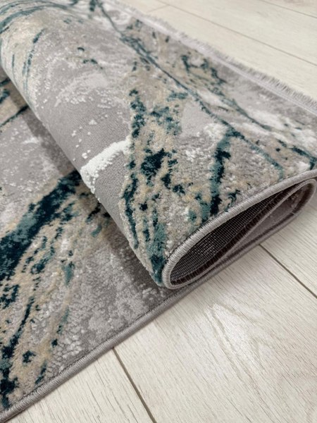 Ковер Radjab Carpet Афина Прямоугольник 9012A / 12861RK (1.6x2.3, Grey/D.Green)