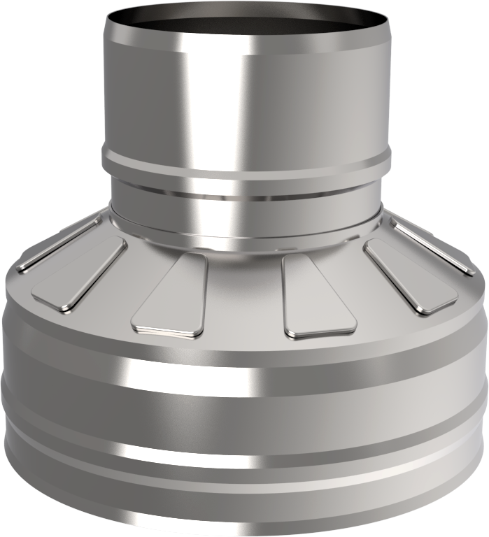 Переходник для дымохода UMKPRO ф200х280 AISI 439/439 1.0мм/0.5мм (К)