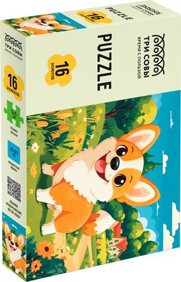 Развивающая игра Три совы Maxi Щенок корги / ПК16М_64374 (16эл) - 