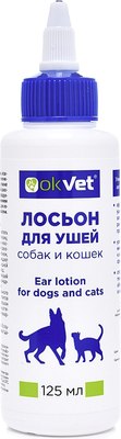 Лосьон для лечения ушей у животных OkVet Для собак и кошек (125мл) - 