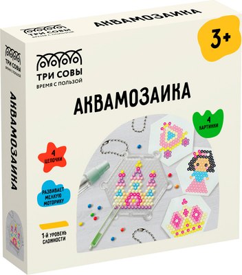 Развивающая игра Три совы Аквамозаика Волшебная страна / AQB_54286 - 