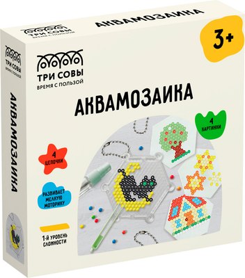 Развивающая игра Три совы Аквамозаика Кошкин дом / AQB_54279 - 