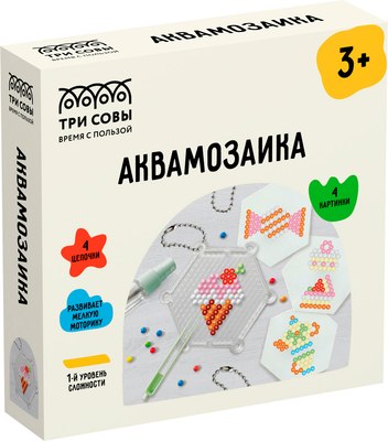 Развивающая игра Три совы Аквамозаика Чаепитие / AQB_54284 - 