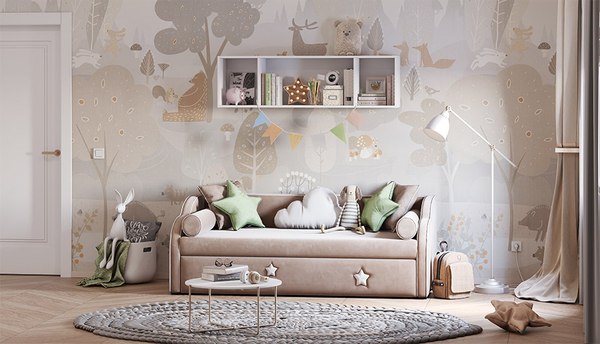 Полка Polini Kids Mirum 140 / 0002563.9 (белый)