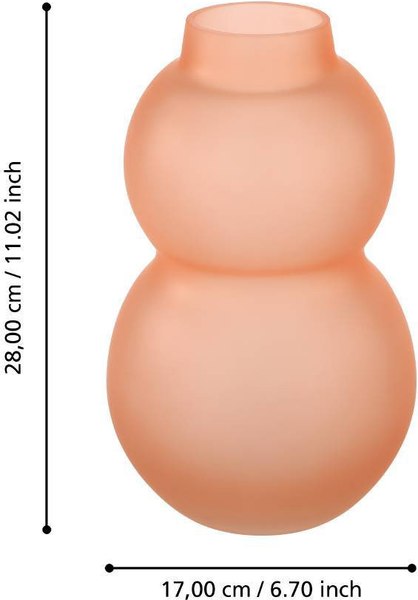 Ваза Eglo Bevato 421351 (стекло, розовый сатиновый)