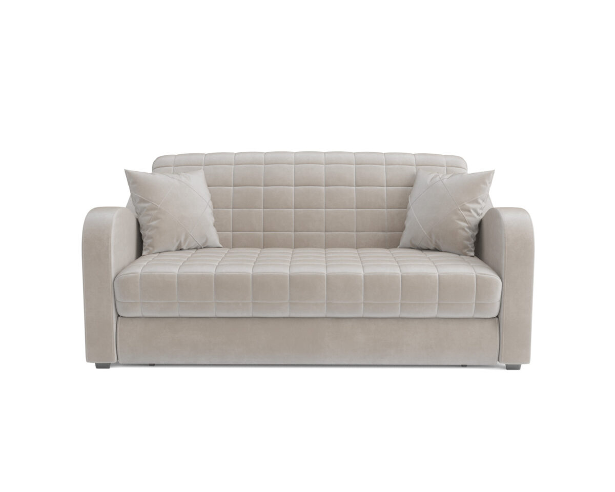 Диван Mebel-Ars Аккордеон Барон №4 НПБ 155x200 (бархат бежевый Star Velvet 6 Light Beige) — фото 2