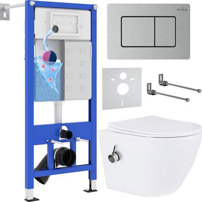 

Унитаз подвесной с инсталляцией, StounFix Dual Fresh 968424