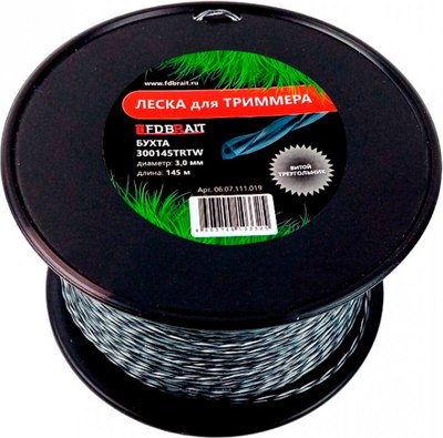 

Леска для триммера, 3.00x145м / 300145TRTW