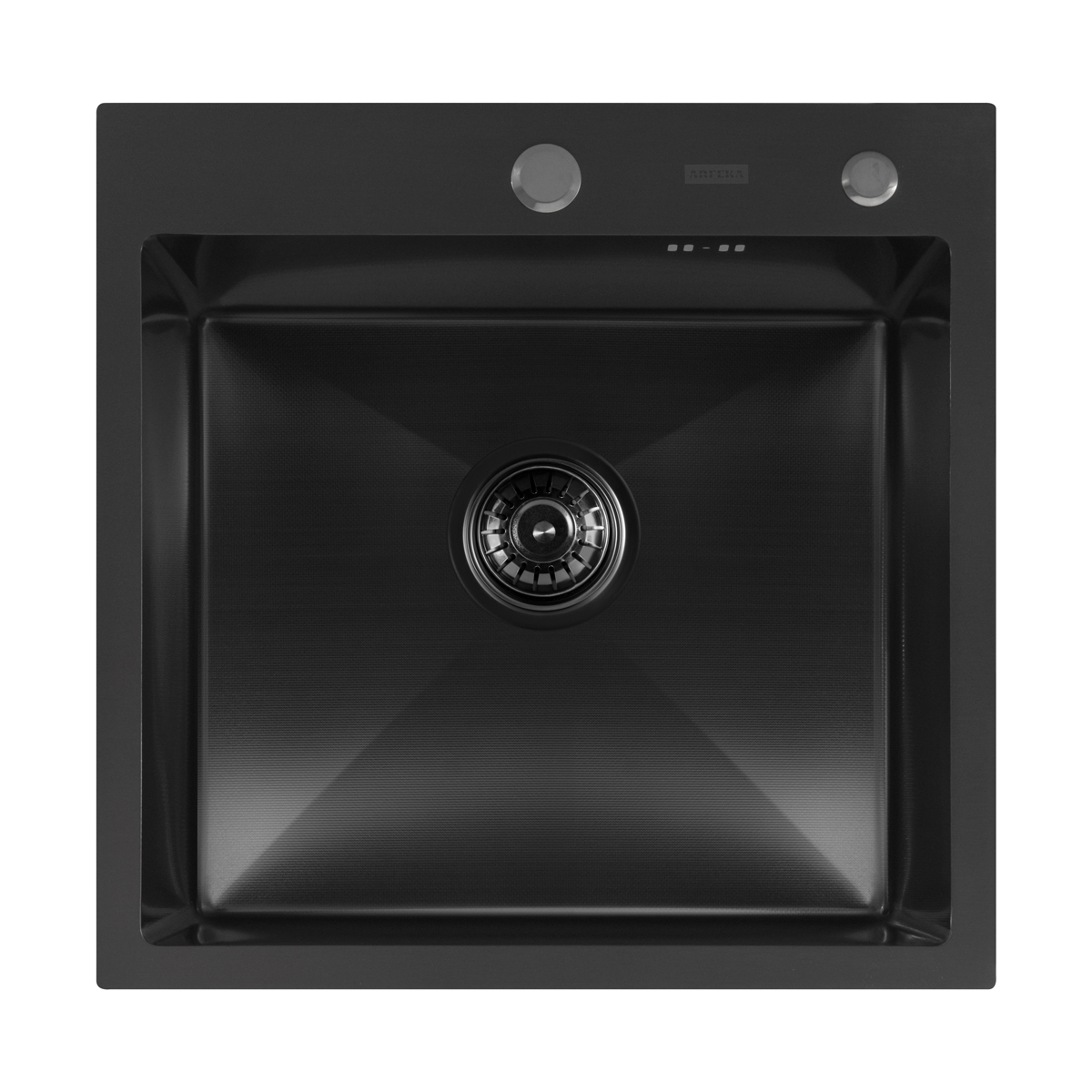Мойка кухонная Arfeka Eco AR 50x50 (Black PVD Nano Decor Millet Grains)
