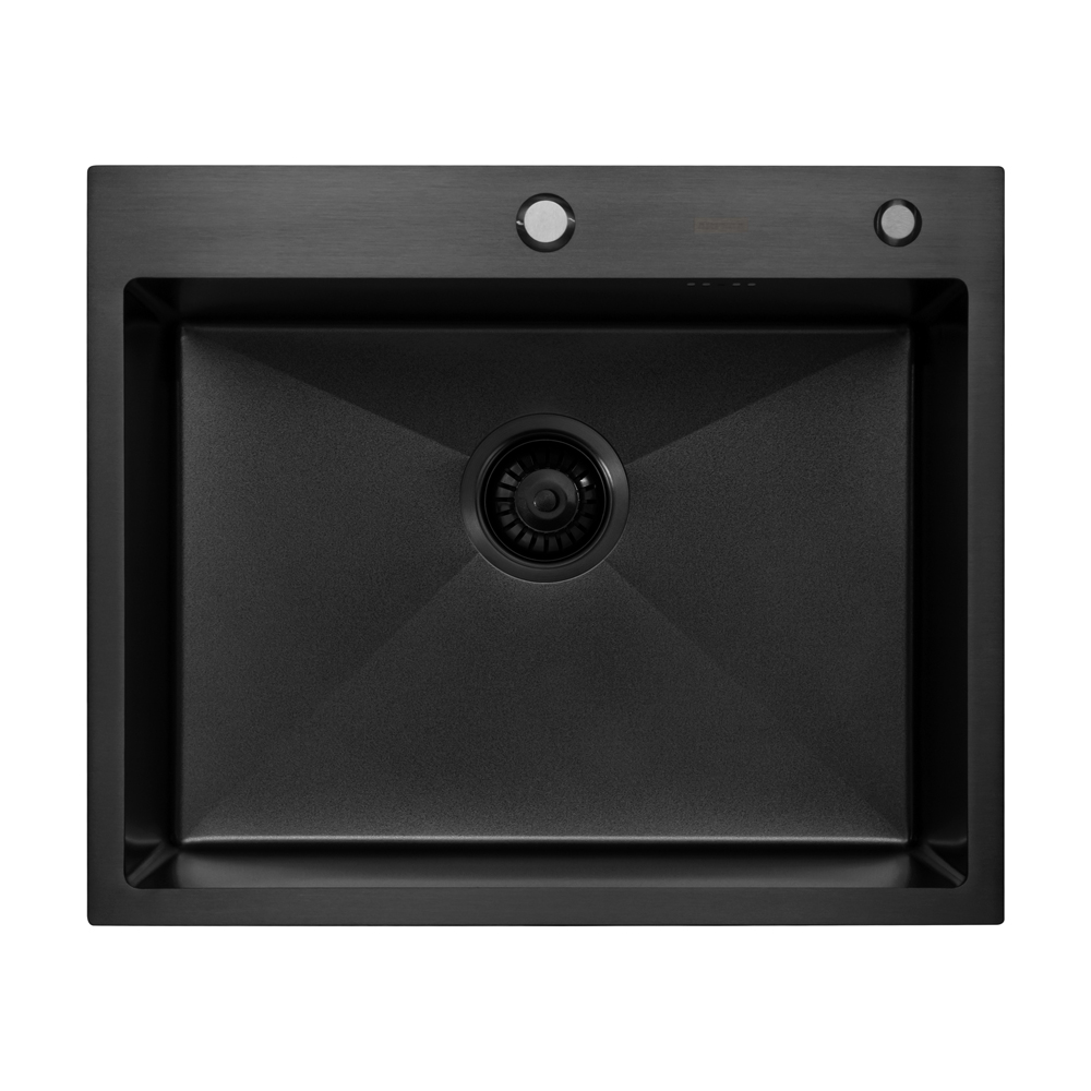 Мойка кухонная Arfeka Eco AR 60x50 (Black PVD Nano Decor Volcanic Rock)