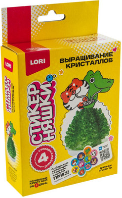 Набор для выращивания кристаллов Lori Стикерняшки. Длинные спагетти / Кфо-005 (зеленый) -