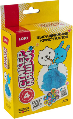 Набор для выращивания кристаллов Lori Стикерняшки. Яркий бабл ти / Кфо-001 (голубой) -
