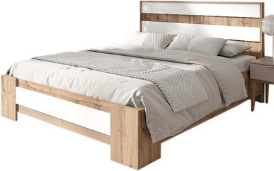 Двуспальная кровать EcoWood Ивдель 160x200 / ECO.001.00069.160-200.376WML/101SE-2