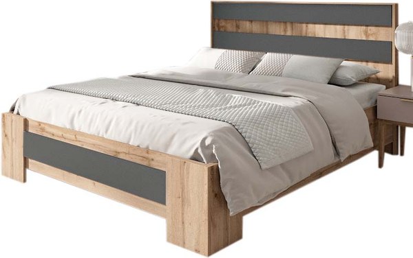 Полуторная кровать EcoWood Ивдель 120x200 / ECO.001.00069.120-200.376WML/665PO-2