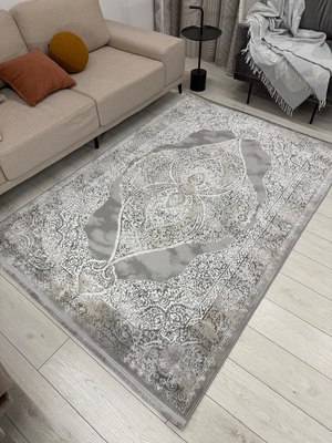 Ковер Radjab Carpet Афина Прямоугольник 9017A / 12910RK (3x4, Grey/Beige)