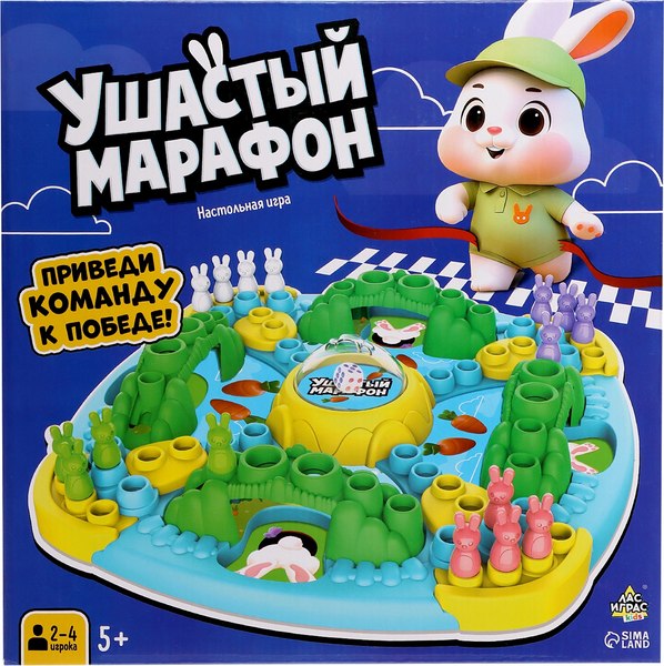 Настольная игра Лас Играс Kids. Ходилка. Ушастый марафон / 10269562