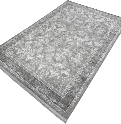 Коврик Radjab Carpet Афина Прямоугольник 9008A / 12787RK (1.2x1.8, Grey/Cream) - 