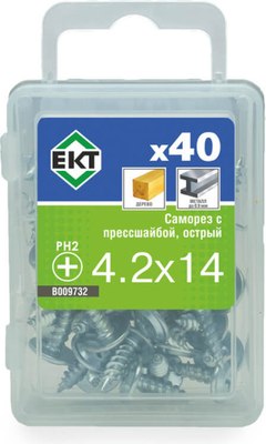 

Саморез, С прессшайбой 4.2x14 острый / B009732