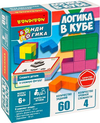 Игра-головоломка Bondibon БондиЛогика. Логика в кубе / ВВ6467 - 