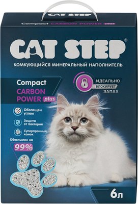 Наполнитель для туалета Cat Step Compact Carbon Power Plus / 20313055 (6л/5кг) - 