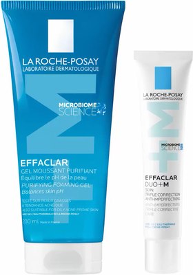 Набор косметики для лица La Roche-Posay Effaclar DUO+M Крем-гель + Гель очищающий (40г+200мл) - 