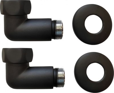 

Американка, Угловая для полотенцесушителя 3/4"x1/2" г/ш Ral 9005