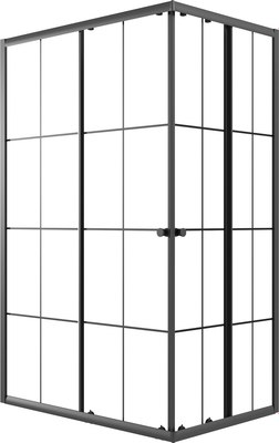 Душевой уголок Niagara Eco NG-1018-14QKL 100x80x190 (черный/стекло клетка) - 