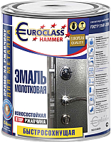 Эмаль Euroclass Молотковая (800г, черный) - 