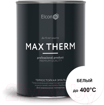 Эмаль Elcon Термостойкая до 400C (800г, белый)