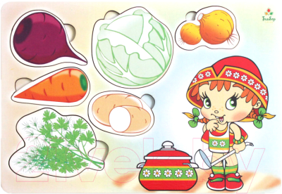 

Развивающая игрушка Мастер игрушек, Рамка-вкладка. Варим суп / IG0118