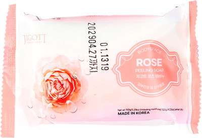 Мыло твердое Jigott Rose Scrub Soap с экстрактом розы (150г) - 