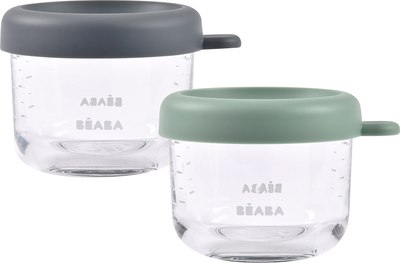 Набор контейнеров для детского питания Beaba Lot De 2 Portion Verre 914016 - 