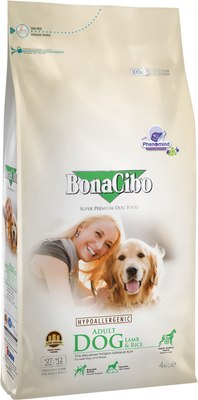 Сухой корм для собак BonaCibo Для взрослых собак всех пород ягненок и рис (4кг) - 