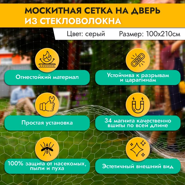 Москитная сетка на дверь Rosenberg R-400036