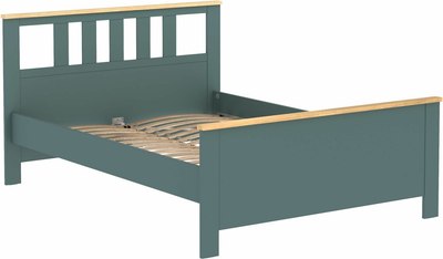 Полуторная кровать Mio Tesoro Сага 140x200 2.08.04.060.16 (темно-бирюзовый/ясень) - 